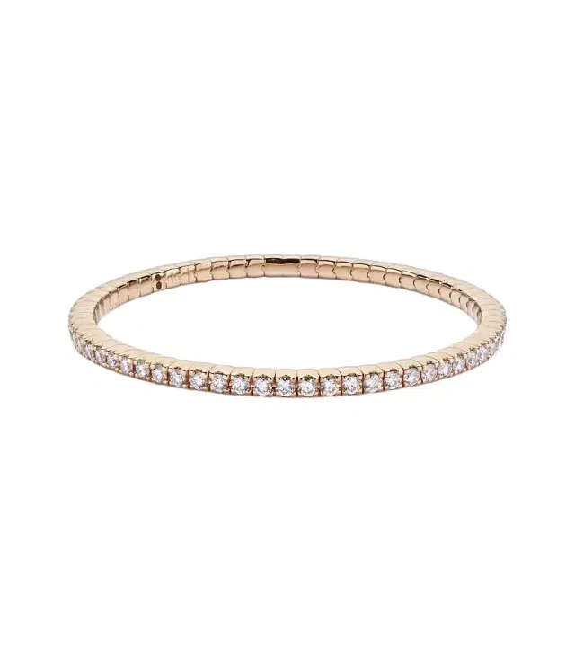 Bucherer Fine Jewellery Stretchy 18kt rose gold bracelet with diamonds