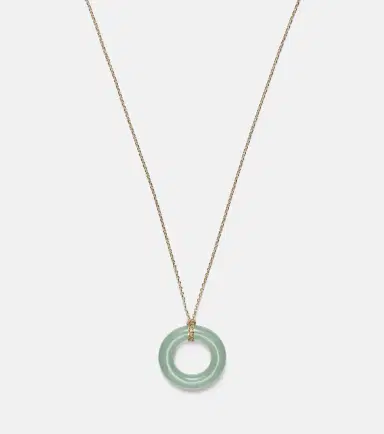 Mateo Donut 14kt gold necklace with jade | Thumbnail 3
