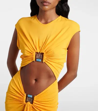 Christopher Esber Bezel Quartz Disconnect jersey minidress | Thumbnail 4