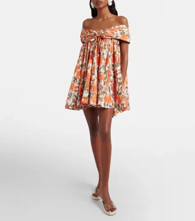 Chloé Chloé Floral pleated cotton poplin minidress | Thumbnail 5 Chloé Chloé Floral pleated cotton poplin minidress | Thumbnail 5