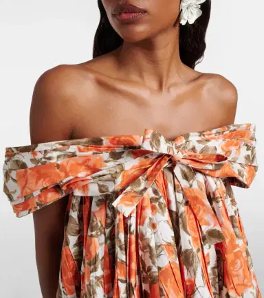 Chloé Chloé Floral pleated cotton poplin minidress | Thumbnail 6 Chloé Chloé Floral pleated cotton poplin minidress | Thumbnail 6