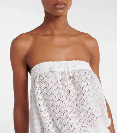 Melissa Odabash Viv sheer pointelle cotton-blend jumpsuit | Thumbnail 5