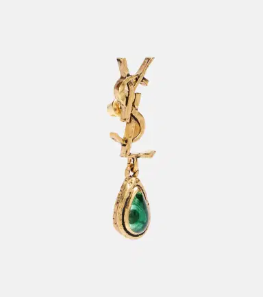 Saint Laurent Cassandre embellished drop earrings | Thumbnail 3