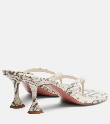 Amina Muaddi Juliette snake-print leather thong sandals | Thumbnail 3