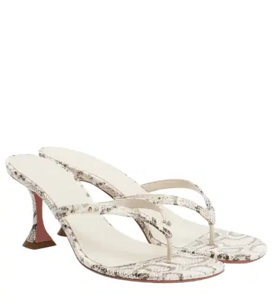Amina Muaddi Juliette snake-print leather thong sandals | Thumbnail 1
