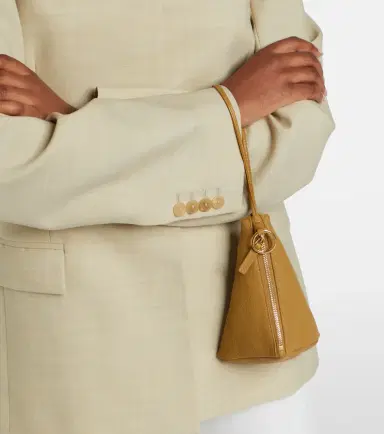 Calvin Klein Collection Solida Mini leather pouch with strap | Thumbnail 4