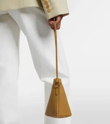 Calvin Klein Collection Solida Mini leather pouch with strap | Thumbnail 6
