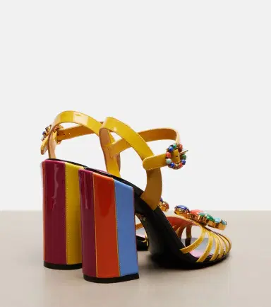 Dolce & Gabbana Keira embellished leather sandals | Thumbnail 4 Dolce & Gabbana Keira embellished leather sandals | Thumbnail 4
