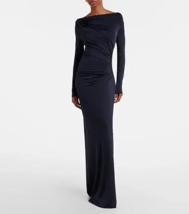 Victoria Beckham Gathered jersey maxi dress | Thumbnail 2