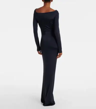 Victoria Beckham Gathered jersey maxi dress | Thumbnail 3