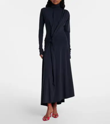 Victoria Beckham Gathered jersey midi dress | Thumbnail 2