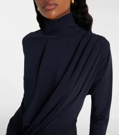 Victoria Beckham Gathered jersey midi dress | Thumbnail 3