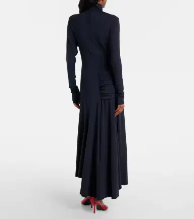 Victoria Beckham Gathered jersey midi dress | Thumbnail 5