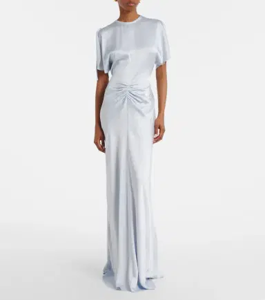 Victoria Beckham Gathered satin gown | Thumbnail 5