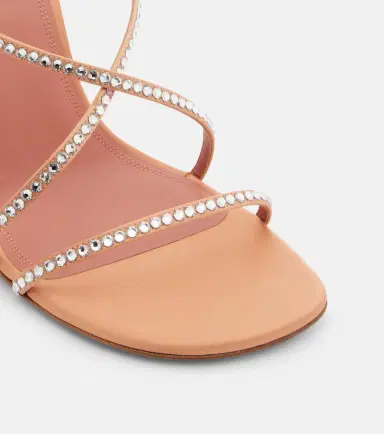 Amina Muaddi Sally crystal-embellished satin sandals | Thumbnail 3 Amina Muaddi Sally crystal-embellished satin sandals | Thumbnail 3
