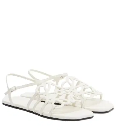 Loewe Paula's Ibiza Petal Anagram leather sandals | Thumbnail 1 Loewe Paula's Ibiza Petal Anagram leather sandals | Thumbnail 1