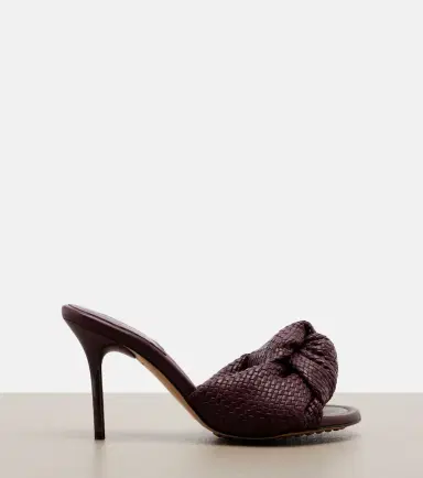 Bottega Veneta Cherry Intreccio leather mules | Thumbnail 3