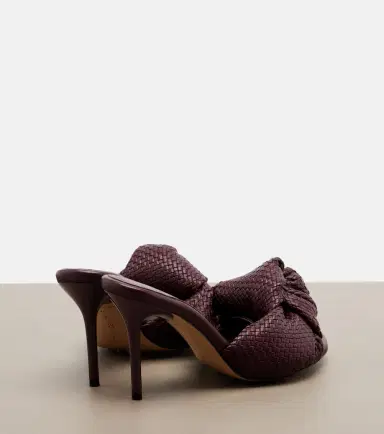 Bottega Veneta Cherry Intreccio leather mules | Thumbnail 4
