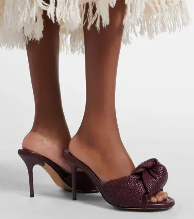 Bottega Veneta Cherry Intreccio leather mules | Thumbnail 6