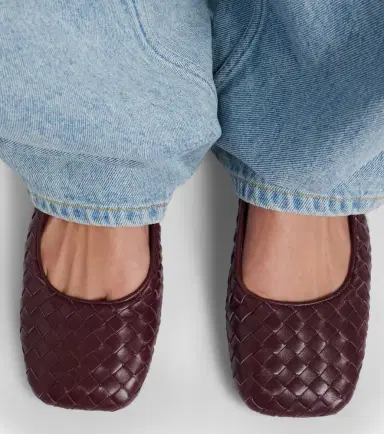 Bottega Veneta Charlotte Intrecciato leather ballet flats | Thumbnail 6