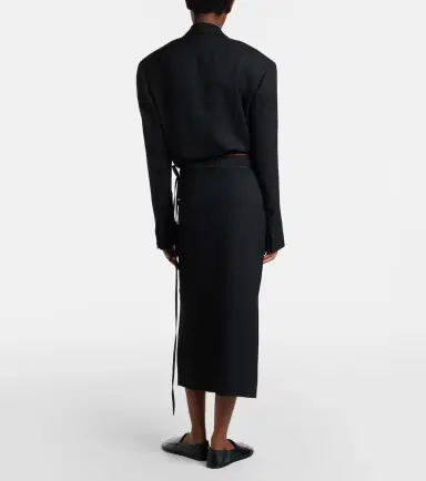 Calvin Klein Collection Hallie striped midi skirt | Thumbnail 2