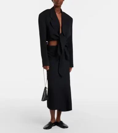 Calvin Klein Collection Hallie striped midi skirt | Thumbnail 3