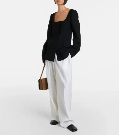 Calvin Klein Collection Alexandra pleated wool wide-leg pants | Thumbnail 4 Calvin Klein Collection Alexandra pleated wool wide-leg pants | Thumbnail 4