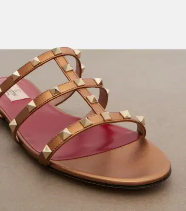 Valentino Garavani Rockstud metallic leather sandals | Thumbnail 2 Valentino Garavani Rockstud metallic leather sandals | Thumbnail 2
