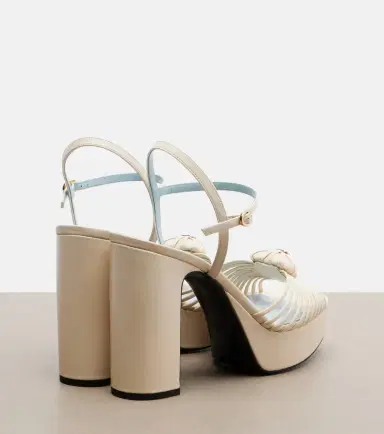 Valentino Garavani Caur Royal leather platform sandals | Thumbnail 3