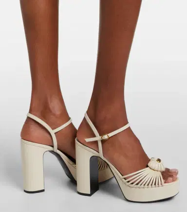 Valentino Garavani Caur Royal leather platform sandals | Thumbnail 6