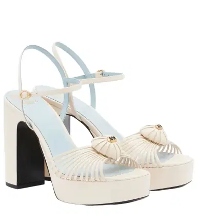 Valentino Garavani Caur Royal leather platform sandals | Thumbnail 1