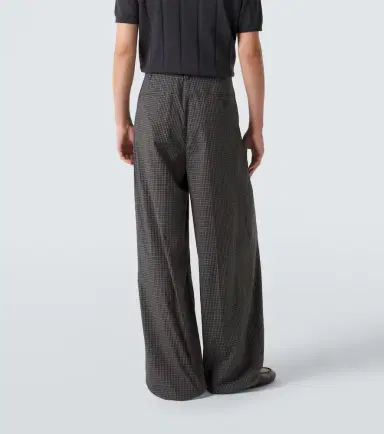 Calvin Klein Collection Baxter checked cotton wide-leg pants | Thumbnail 3 Calvin Klein Collection Baxter checked cotton wide-leg pants | Thumbnail 3