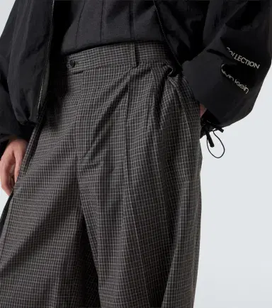 Calvin Klein Collection Baxter checked cotton wide-leg pants | Thumbnail 4 Calvin Klein Collection Baxter checked cotton wide-leg pants | Thumbnail 4