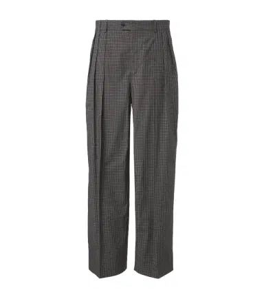 Calvin Klein Collection Baxter checked cotton wide-leg pants | Thumbnail 1 Calvin Klein Collection Baxter checked cotton wide-leg pants | Thumbnail 1