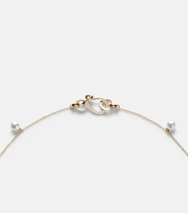 Sophie Bille Brahe Lou Lou 14kt gold necklace with freshwater pearls | Thumbnail 2