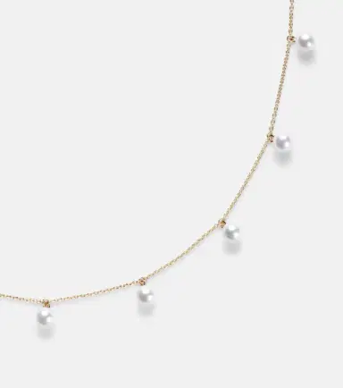 Sophie Bille Brahe Lou Lou 14kt gold necklace with freshwater pearls | Thumbnail 3