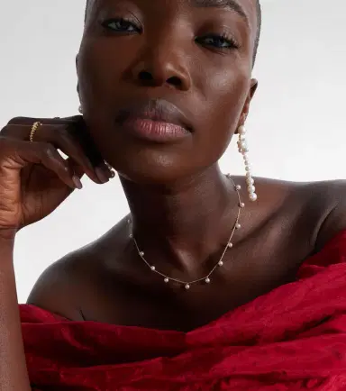 Sophie Bille Brahe Lou Lou 14kt gold necklace with freshwater pearls | Thumbnail 4