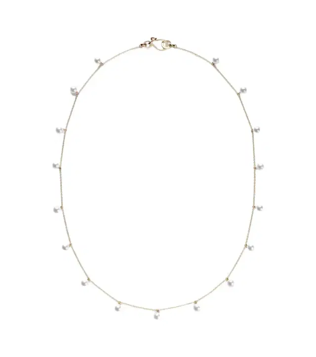 Sophie Bille Brahe Lou Lou 14kt gold necklace with freshwater pearls