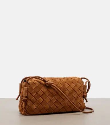 Bottega Veneta Notturno Intrecciato suede crossbody bag | Thumbnail 2 Bottega Veneta Notturno Intrecciato suede crossbody bag | Thumbnail 2