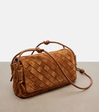 Bottega Veneta Notturno Intrecciato suede crossbody bag | Thumbnail 4 Bottega Veneta Notturno Intrecciato suede crossbody bag | Thumbnail 4