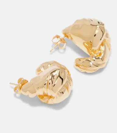 Bottega Veneta 18kt gold-plated sterling silver earrings | Thumbnail 3