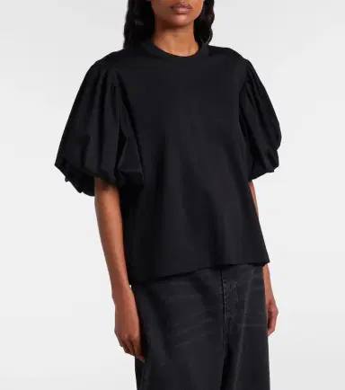 NOIR KEI NINOMIYA Puff-sleeve cotton jersey T-shirt | Thumbnail 2