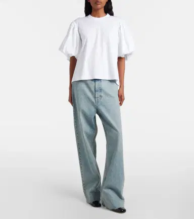 NOIR KEI NINOMIYA Puff-sleeve cotton jersey T-shirt | Thumbnail 5 NOIR KEI NINOMIYA Puff-sleeve cotton jersey T-shirt | Thumbnail 5