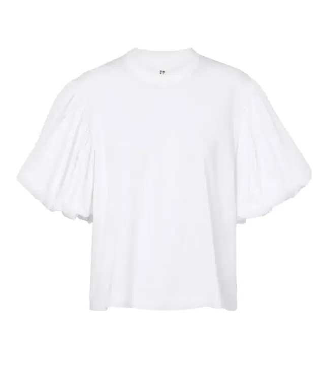Puff-sleeve cotton jersey T-shirt