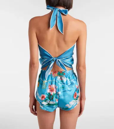 Gucci Printed silk twill shorts | Thumbnail 3 Gucci Printed silk twill shorts | Thumbnail 3