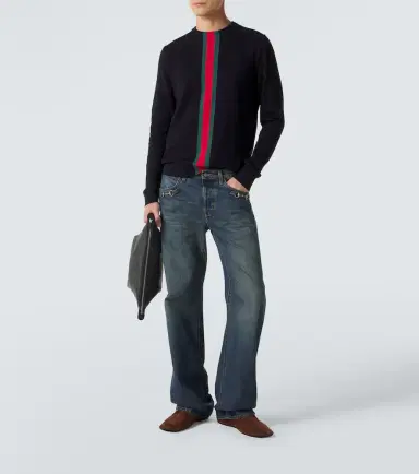 Gucci Web Stripe cotton sweater | Thumbnail 2