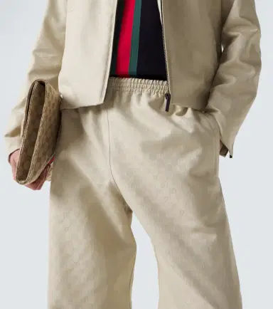 Gucci GG cotton canvas straight pants | Thumbnail 3 Gucci GG cotton canvas straight pants | Thumbnail 3
