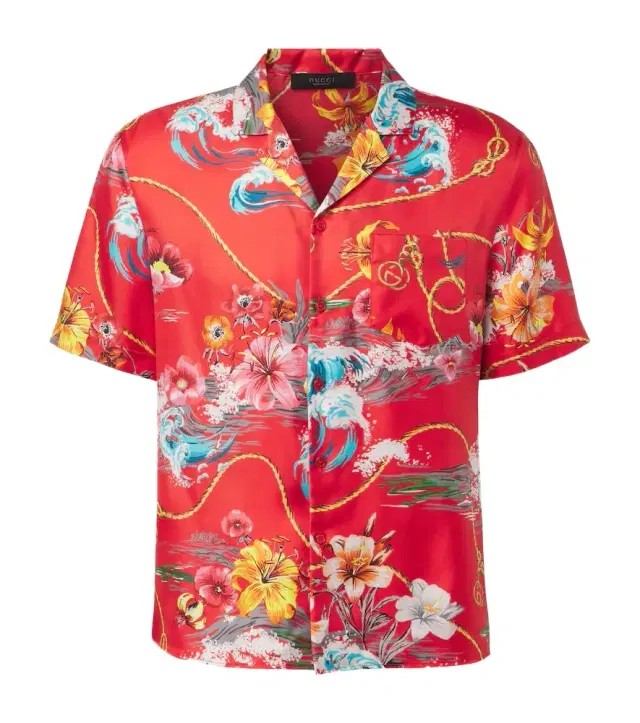 Gucci Floral silk twill bowling shirt