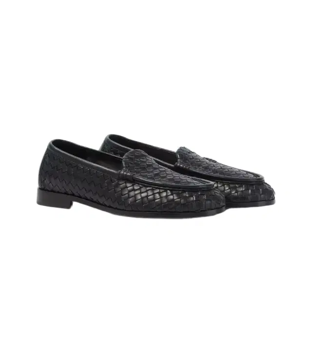 Bottega Veneta Silenzio Intrecciato leather loafers