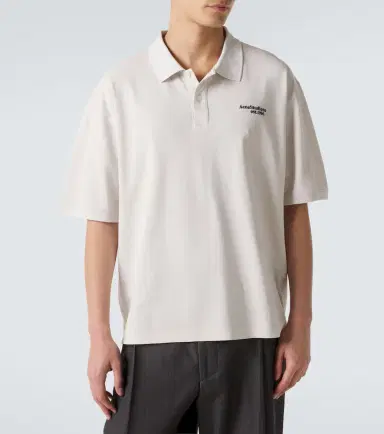 Acne Studios Distressed logo cotton polo shirt | Thumbnail 5 Acne Studios Distressed logo cotton polo shirt | Thumbnail 5